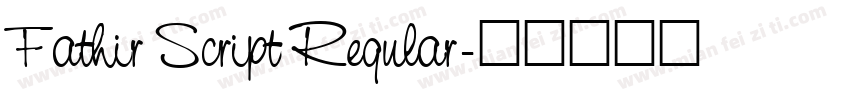 Fathir Script Regular字体转换